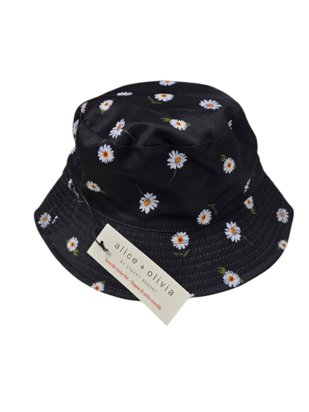 Alice + Olivia Reversible Bucket Hat, Floral Daisy / White, Summer Vacation